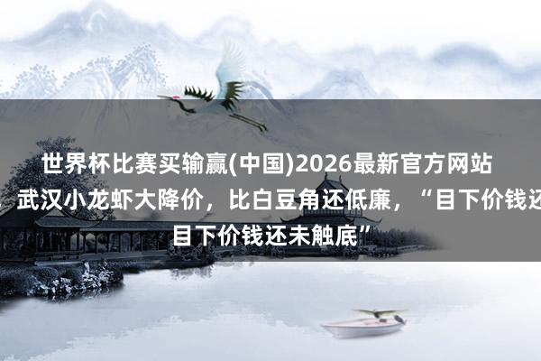 世界杯比赛买输赢(中国)2026最新官方网站 8元一斤，武汉小龙虾大降价，比白豆角还低廉，“目下价钱还未触底”