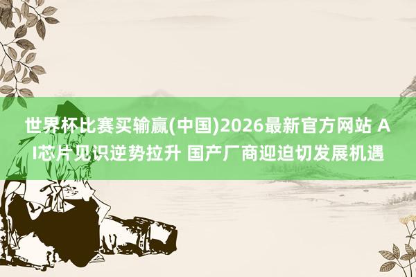 世界杯比赛买输赢(中国)2026最新官方网站 AI芯片见识逆势拉升 国产厂商迎迫切发展机遇
