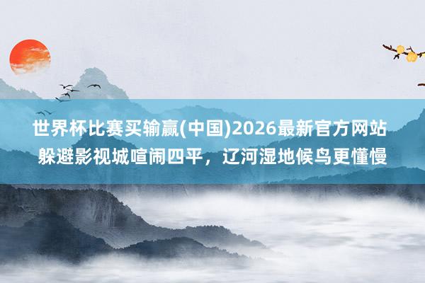 世界杯比赛买输赢(中国)2026最新官方网站 躲避影视城喧闹四平，辽河湿地候鸟更懂慢