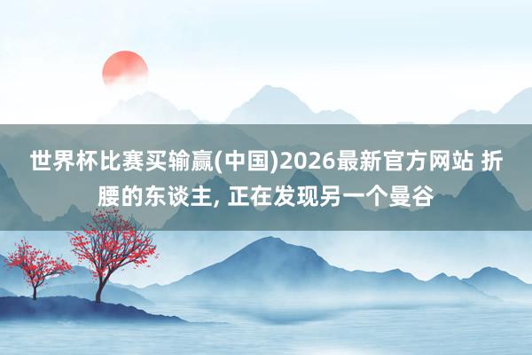 世界杯比赛买输赢(中国)2026最新官方网站 折腰的东谈主， 正在发现另一个曼谷