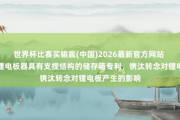 世界杯比赛买输赢(中国)2026最新官方网站 飞狮电板得到锂电板器具有支捏结构的储存箱专利，镌汰转念对锂电板产生的影响