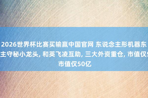 2026世界杯比赛买输赢中国官网 东说念主形机器东说念主守秘小龙头， 和英飞凌互助， 三大外资重仓， 市值仅50亿