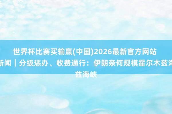 世界杯比赛买输赢(中国)2026最新官方网站 释新闻｜分级惩办、收费通行：伊朗奈何规模霍尔木兹海峡