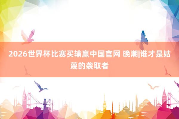 2026世界杯比赛买输赢中国官网 晚潮|谁才是姑蔑的袭取者